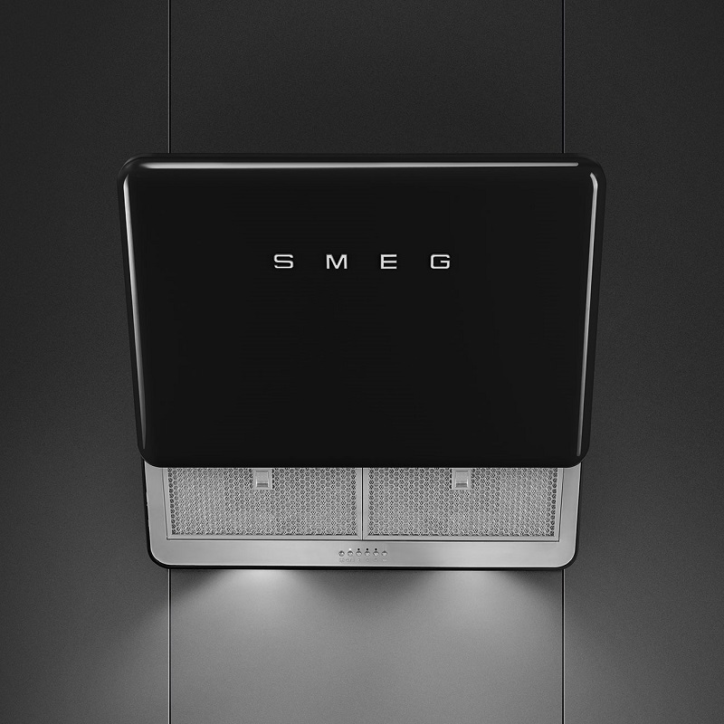SMEG KFAB75CR Decorative Wall Hood 75 cm 50's Style (Black)