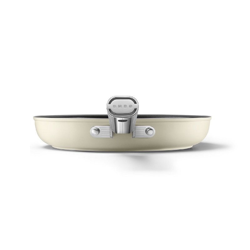 SMEG CKFF2801CRM Kitchenware, Cookware, Frypan 28cm,50's Style (Cream)