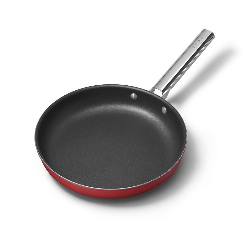 SMEG CKFF2801RDM Kitchenware, Cookware, Frypan 28cm,50's Style (Red)