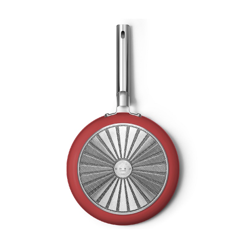SMEG CKFF2801RDM Kitchenware, Cookware, Frypan 28cm,50's Style (Red)