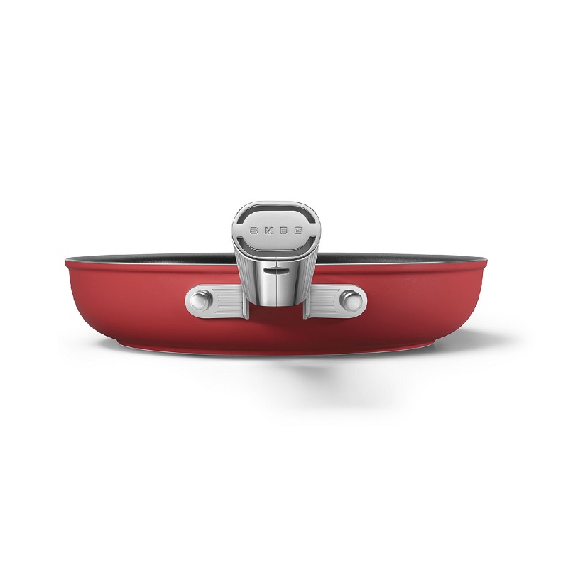 SMEG CKFF2401RDM Kitchenware, Cookware, Frypan 24cm,50's Style (Red)