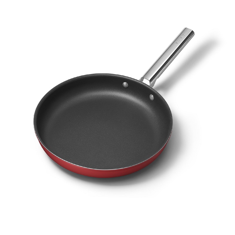 SMEG CKFF3001RDM Kitchenware, Cookware, Frypan 30cm,50's Style (Red)